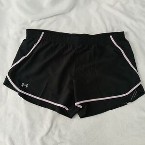 Under Armour Fly By 3 Shorts Loose Black Build In Brief Womens Size 3XL